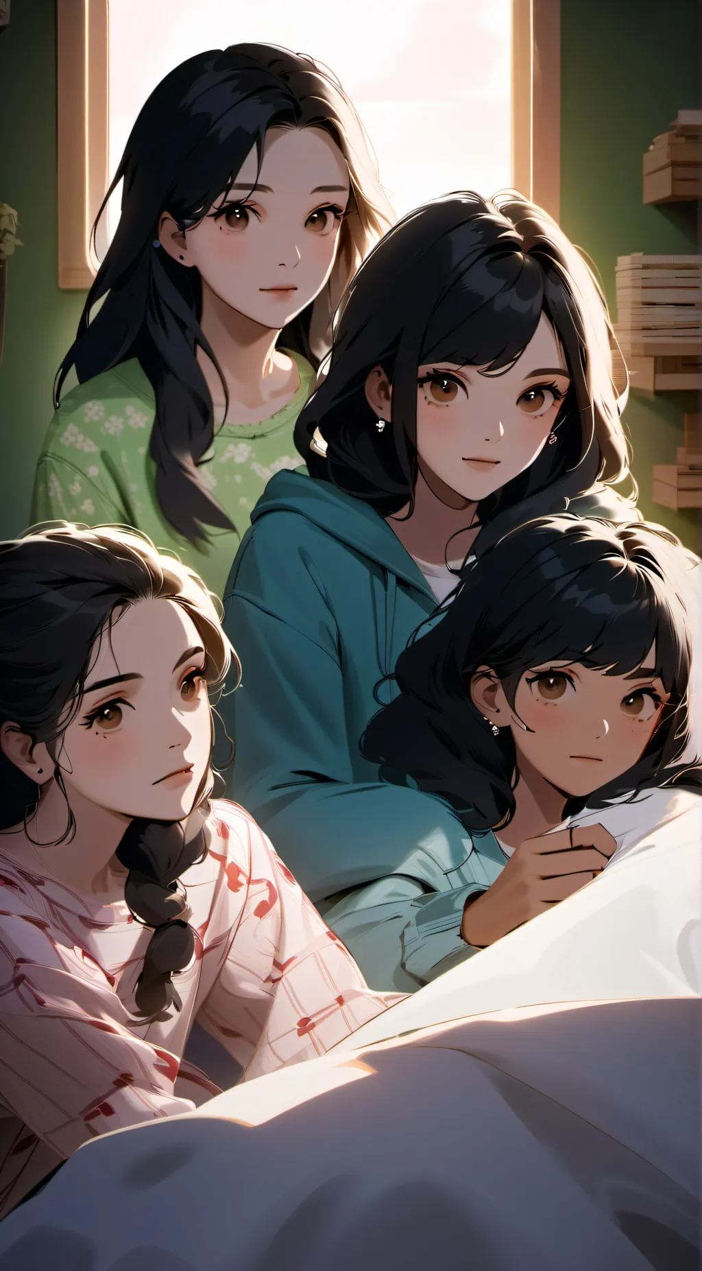 ai character: Girl's Sleepover  background