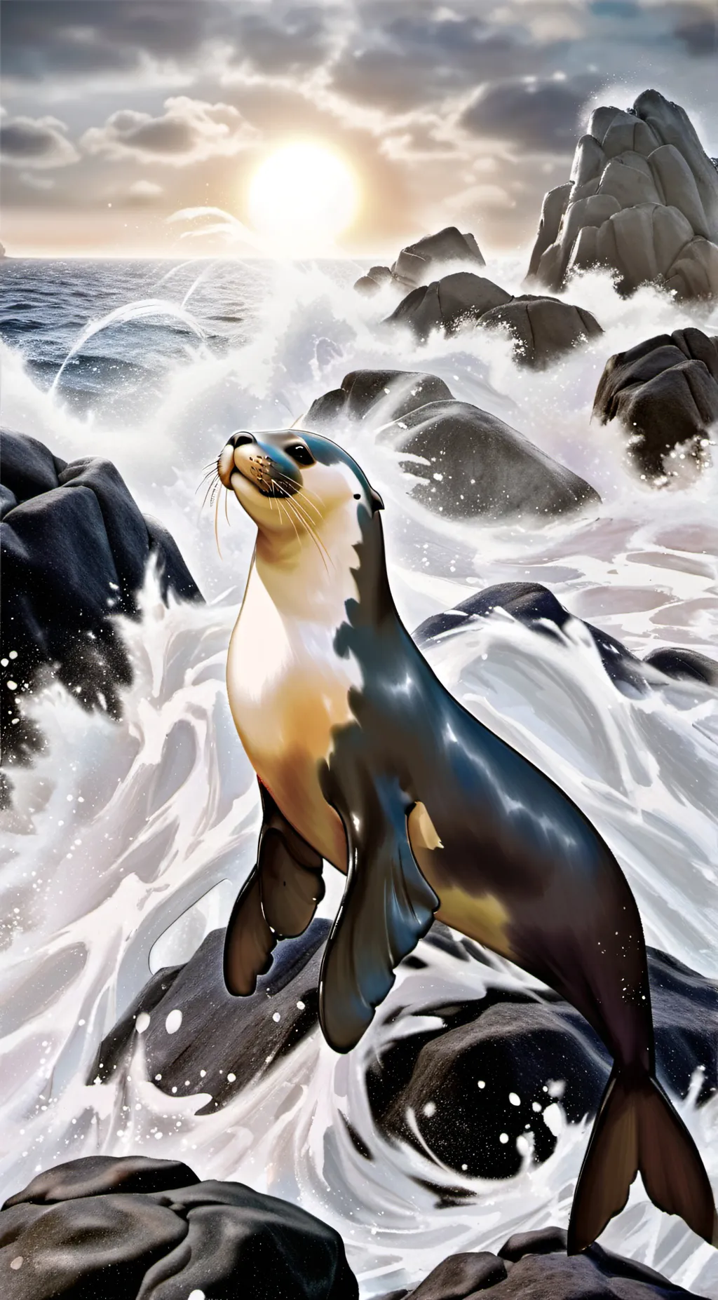 ai character: Sea lions background