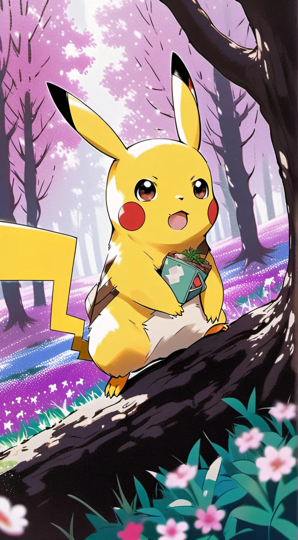 ai character: Pikachu  background