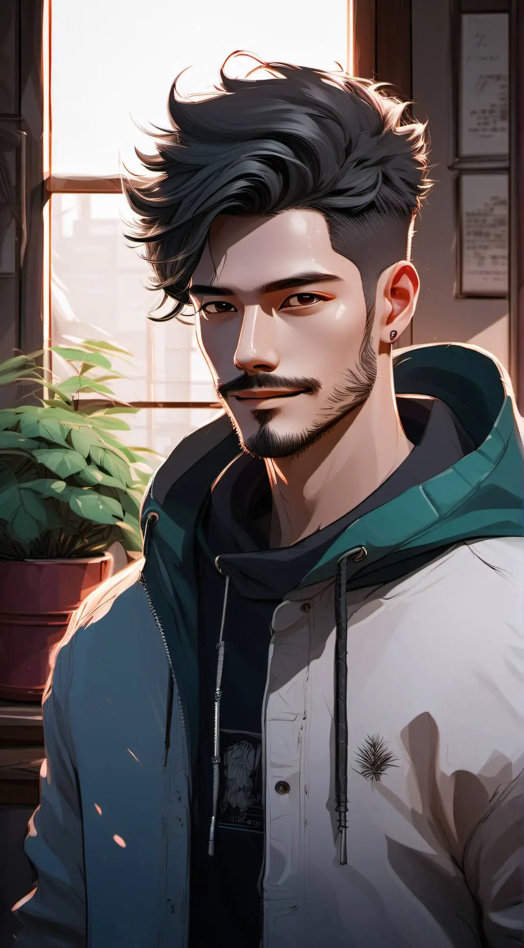 ai character: Cory  background