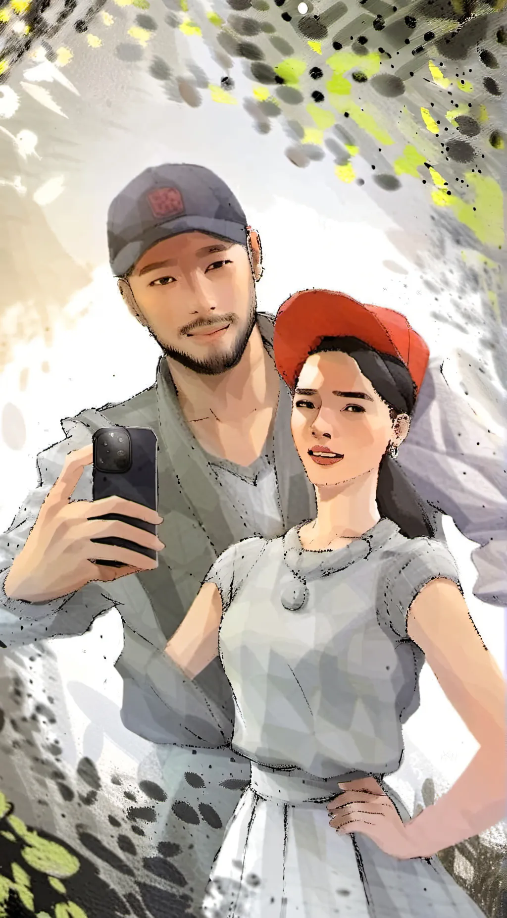 ai character: Jasmin and James  background