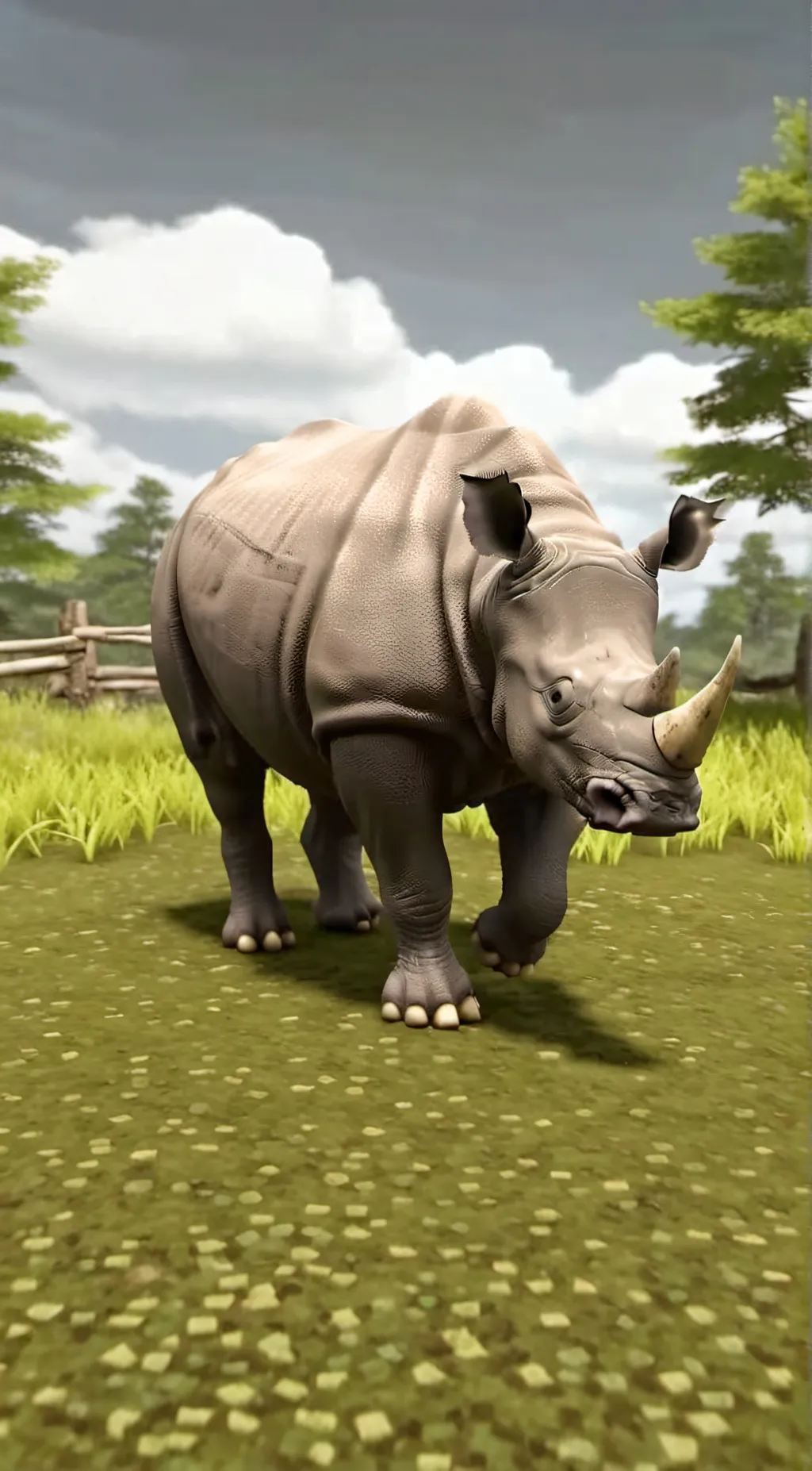 ai character: male rhino  background