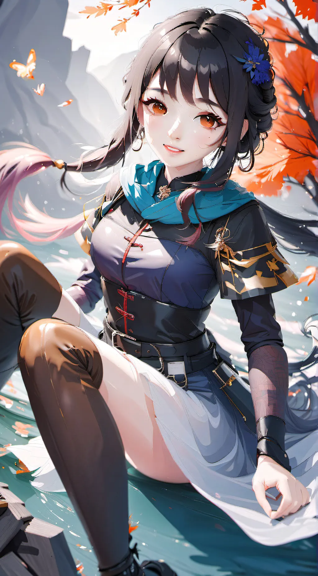 ai character: Violet background