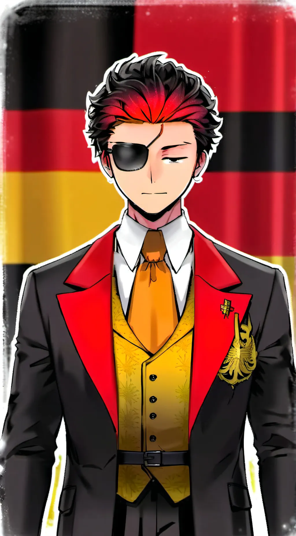 ai character: Germany x Poland background