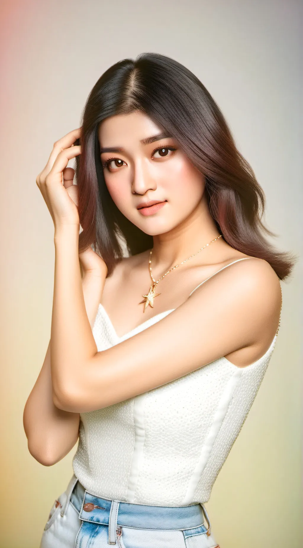 ai character: Belle Mariano background