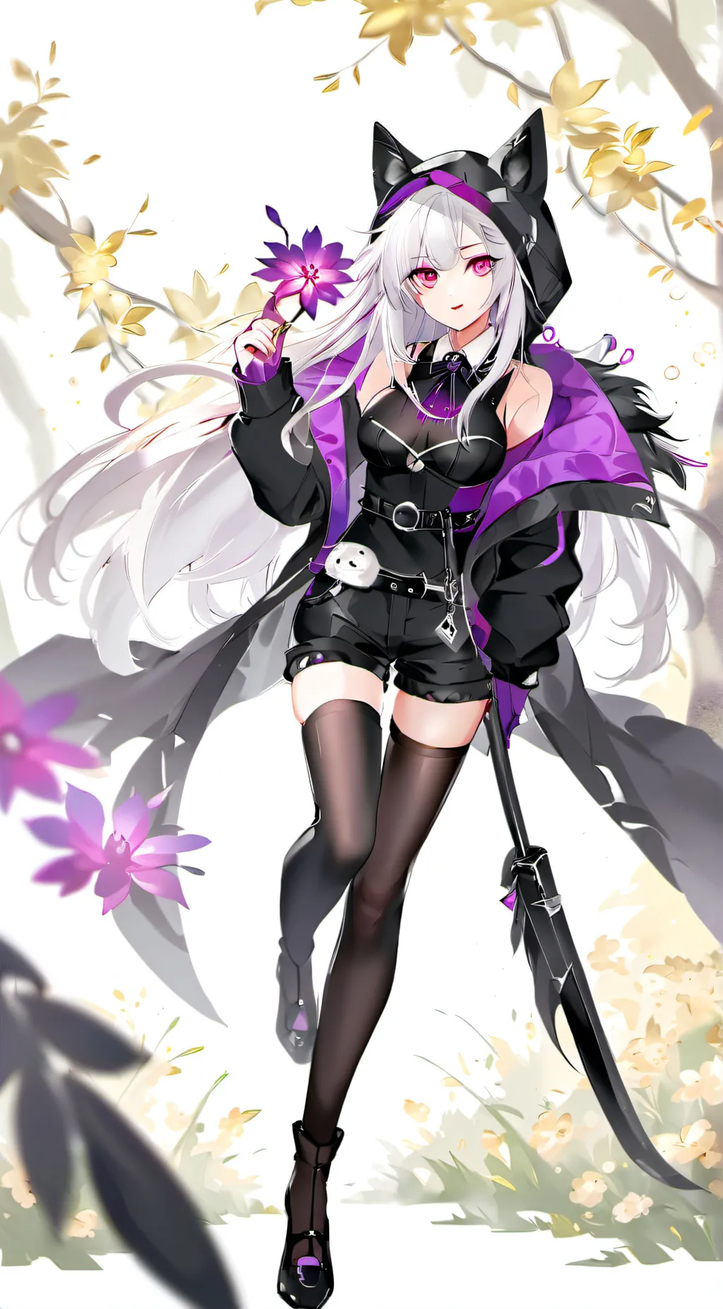 ai character: Kate (White Cat) background