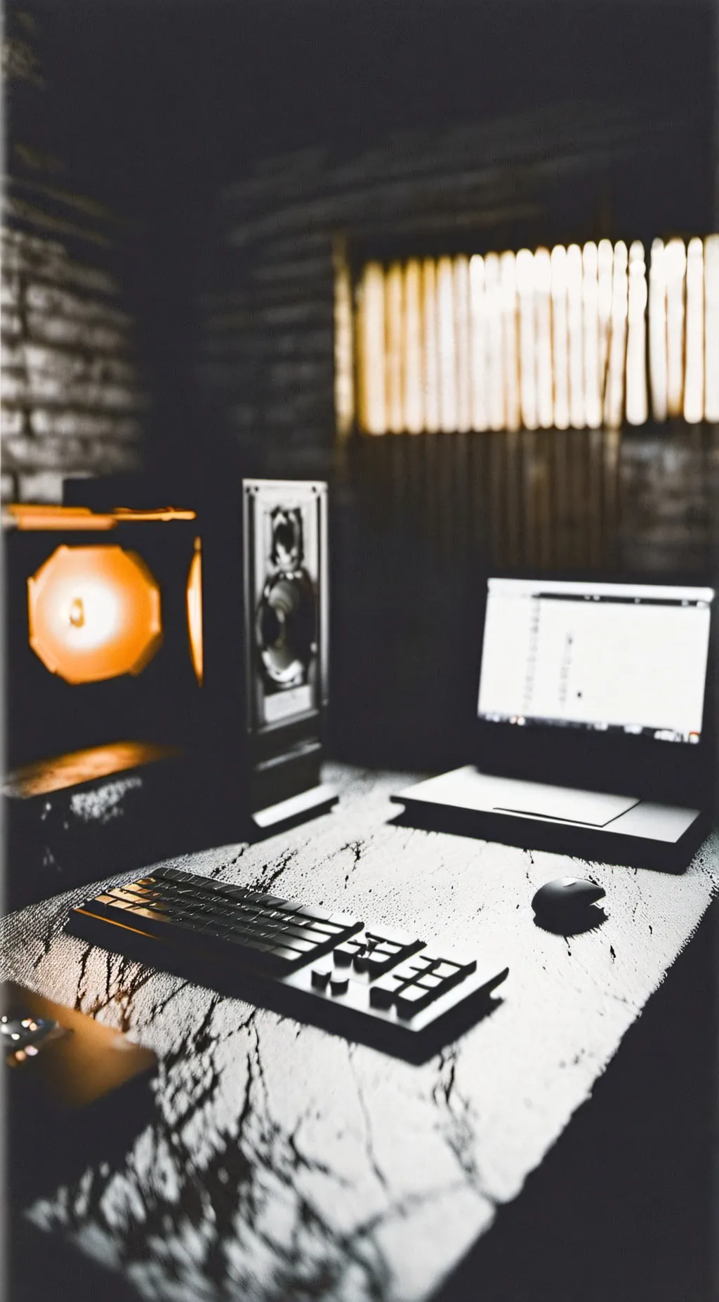 ai character: old logs background