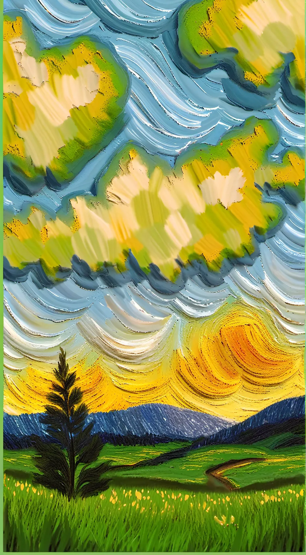 ai character: Grass background