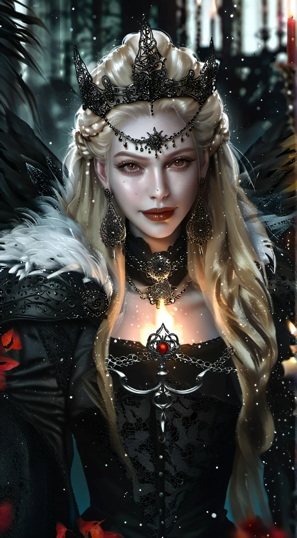 ai character: Candle Queen background