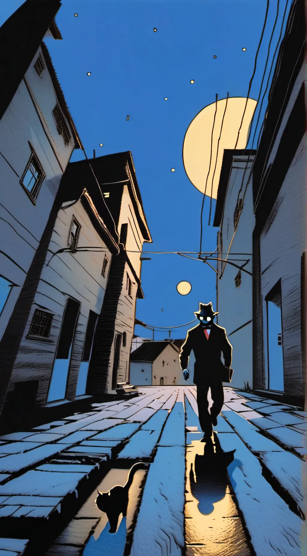 ai character: Sheriff cat background