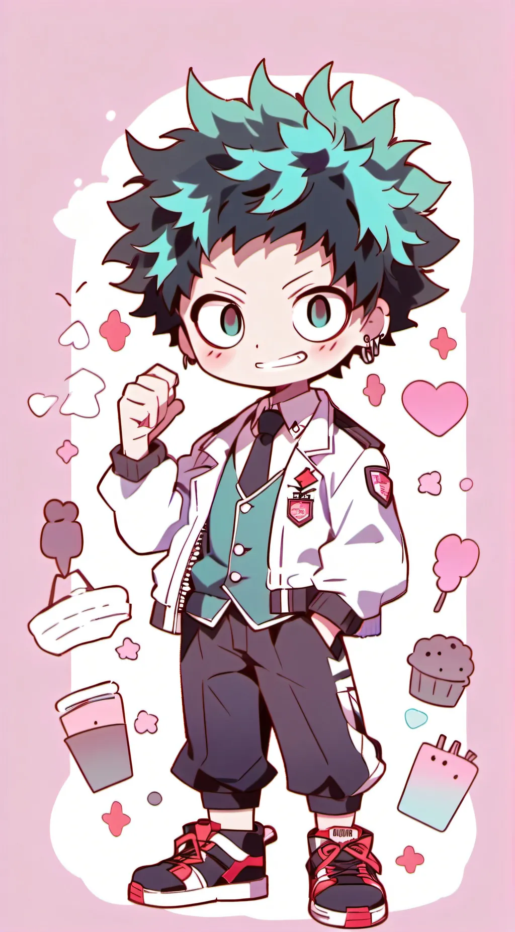 ai character: Mha dabi/touya background