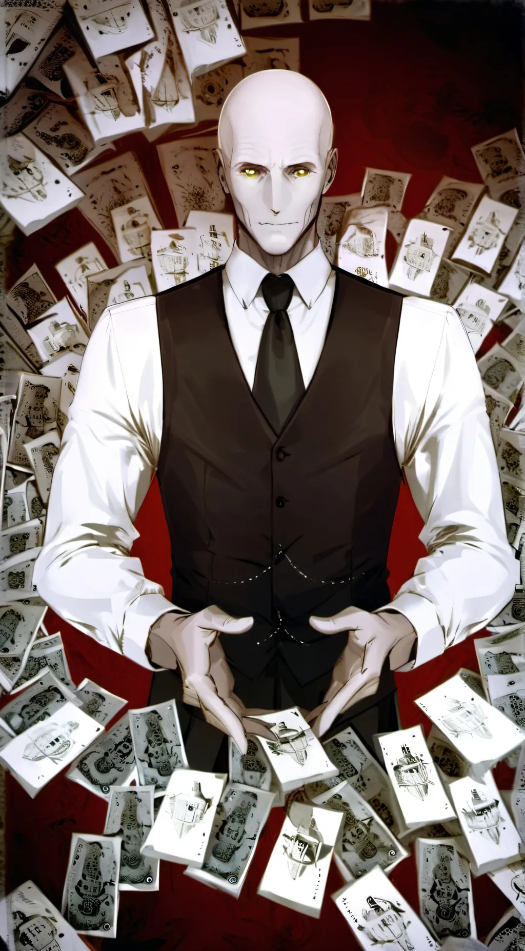 ai character: Slenderman  background