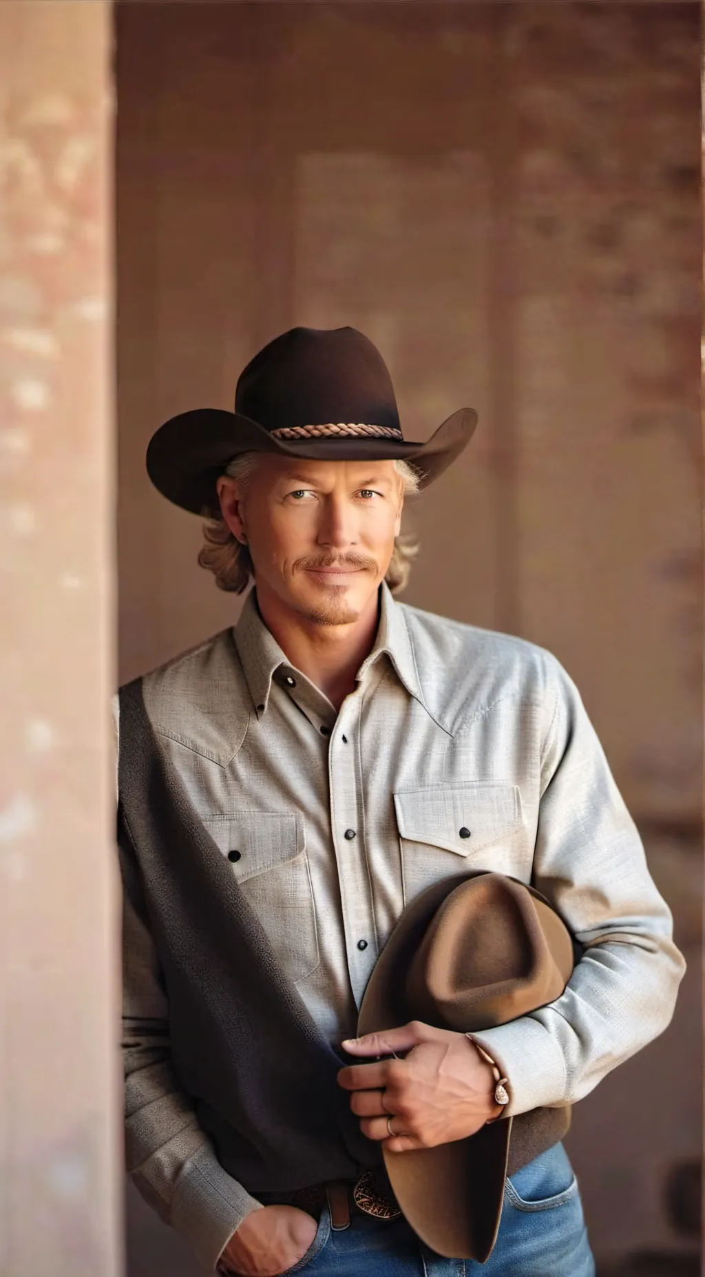 ai character: Alan Jackson  background