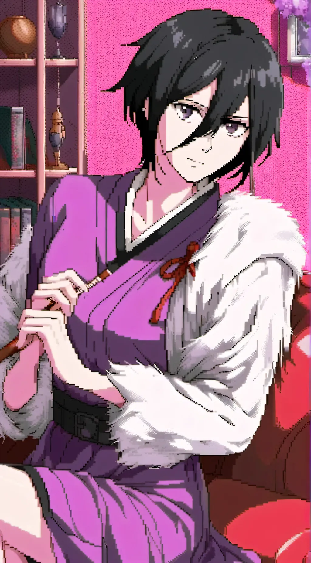 ai character: ruckia doll  background