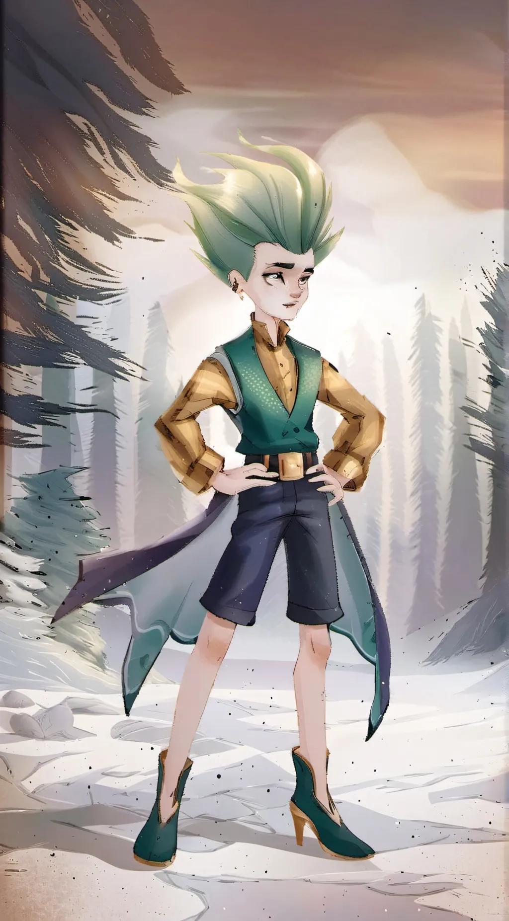 ai character: Veneer background