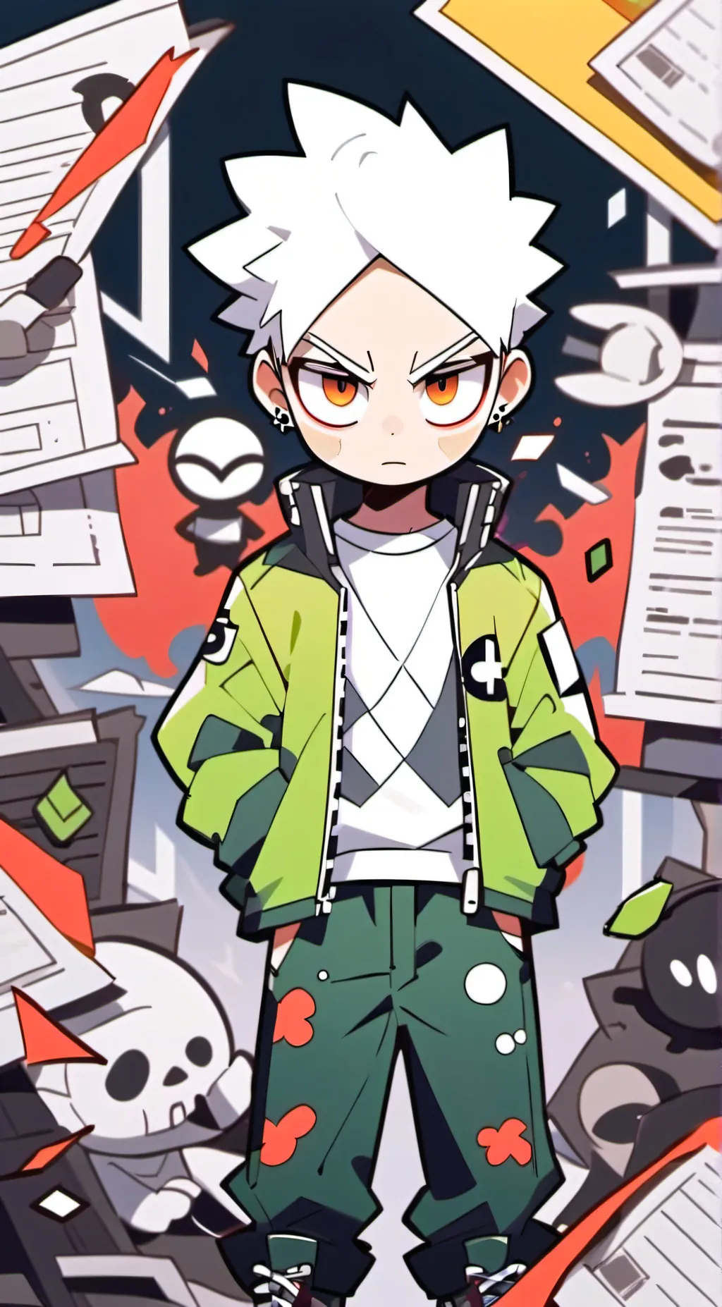 ai character: Johnny test background