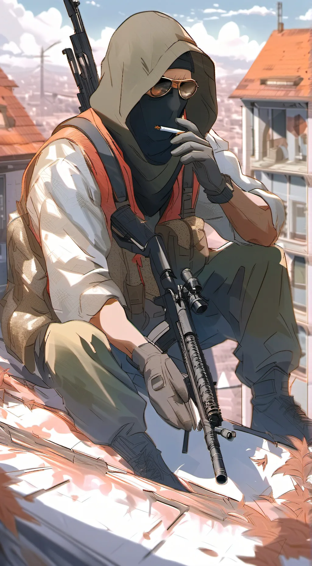 ai character: glitch  background