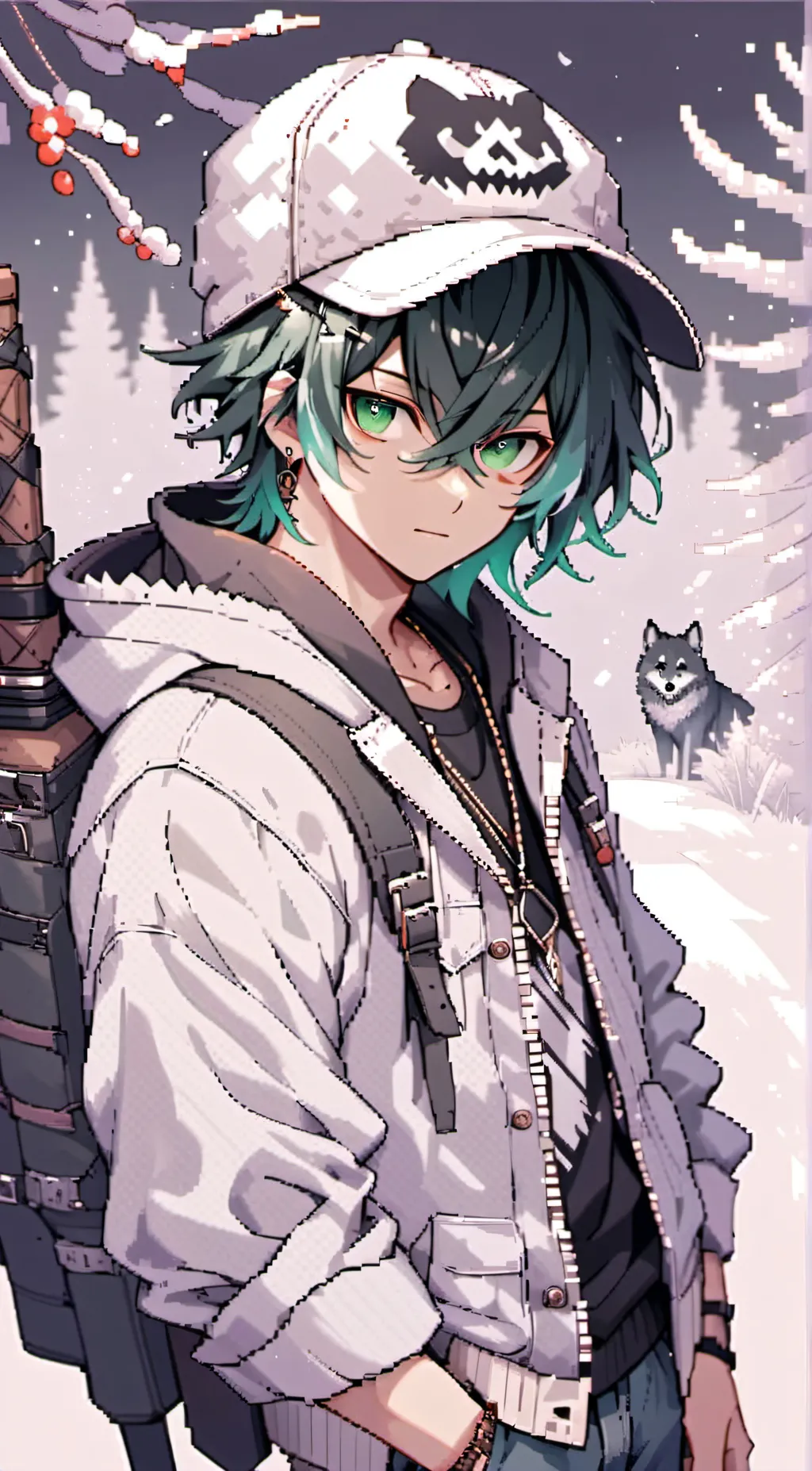 ai character: werewolf hunter  background