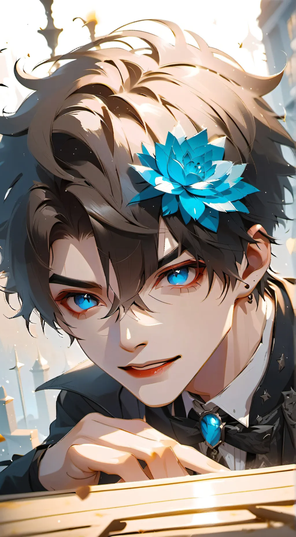 ai character: Oliver  background