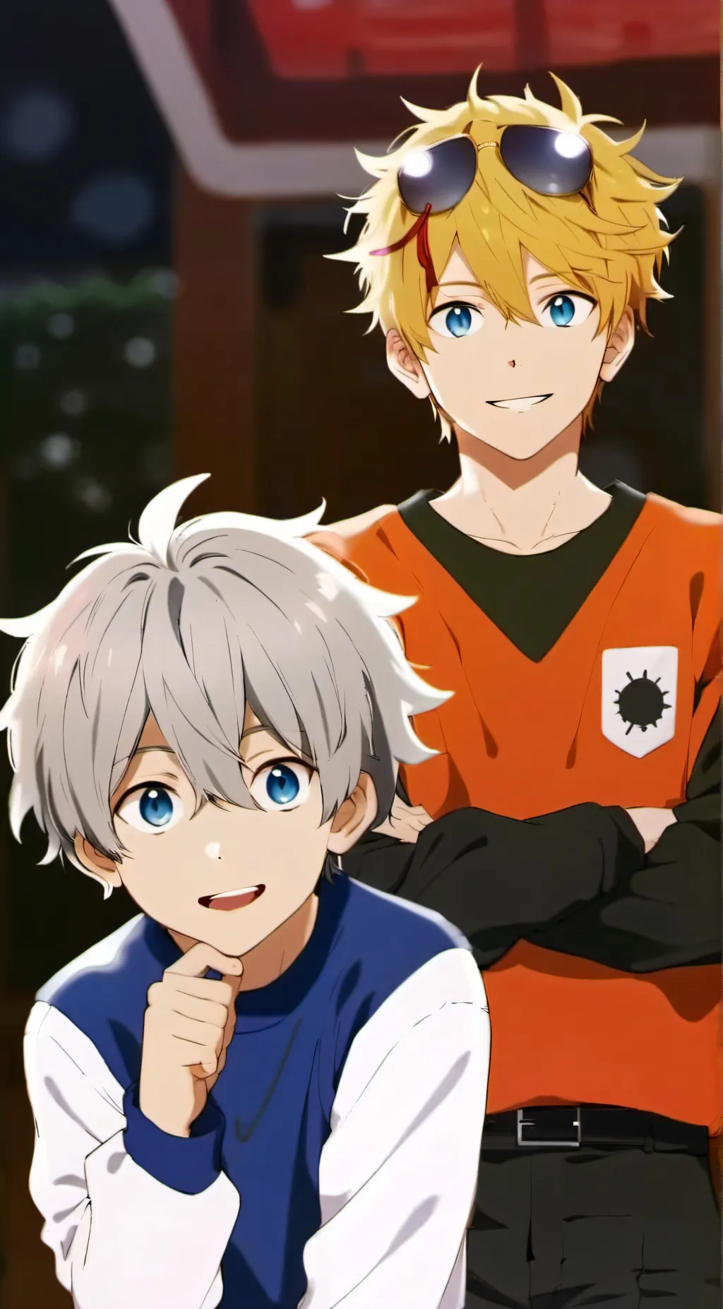 ai character: me and ethereal background