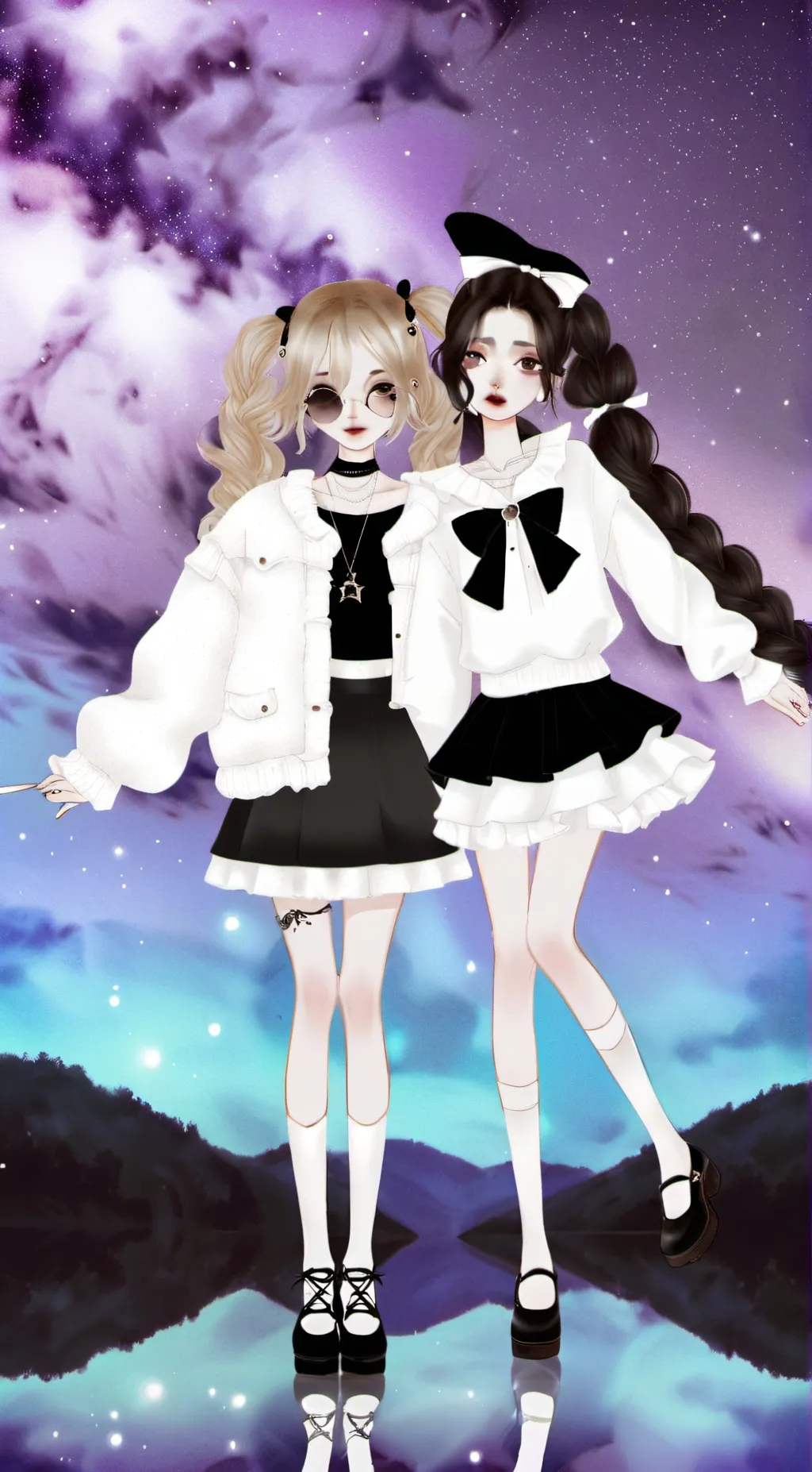 ai character: Luna&luni background