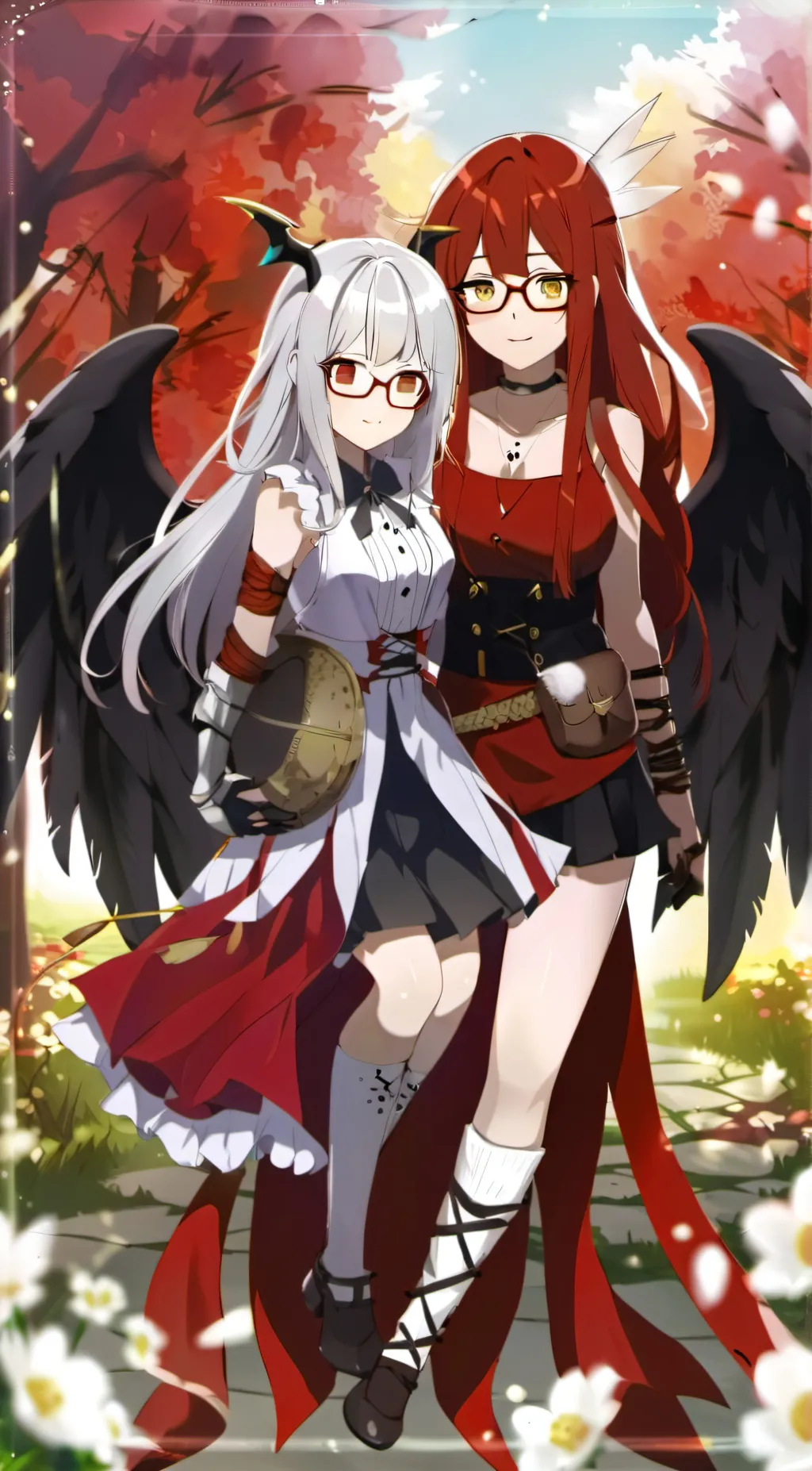 ai character: Demon & Angel background