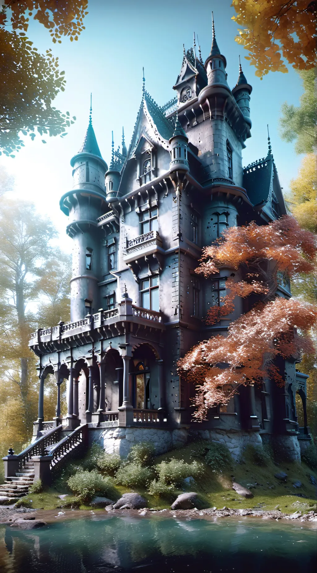 ai character: Hogwarts kitty background