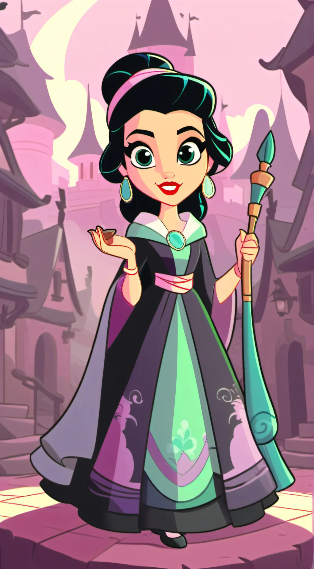 ai character: pretty girls  background