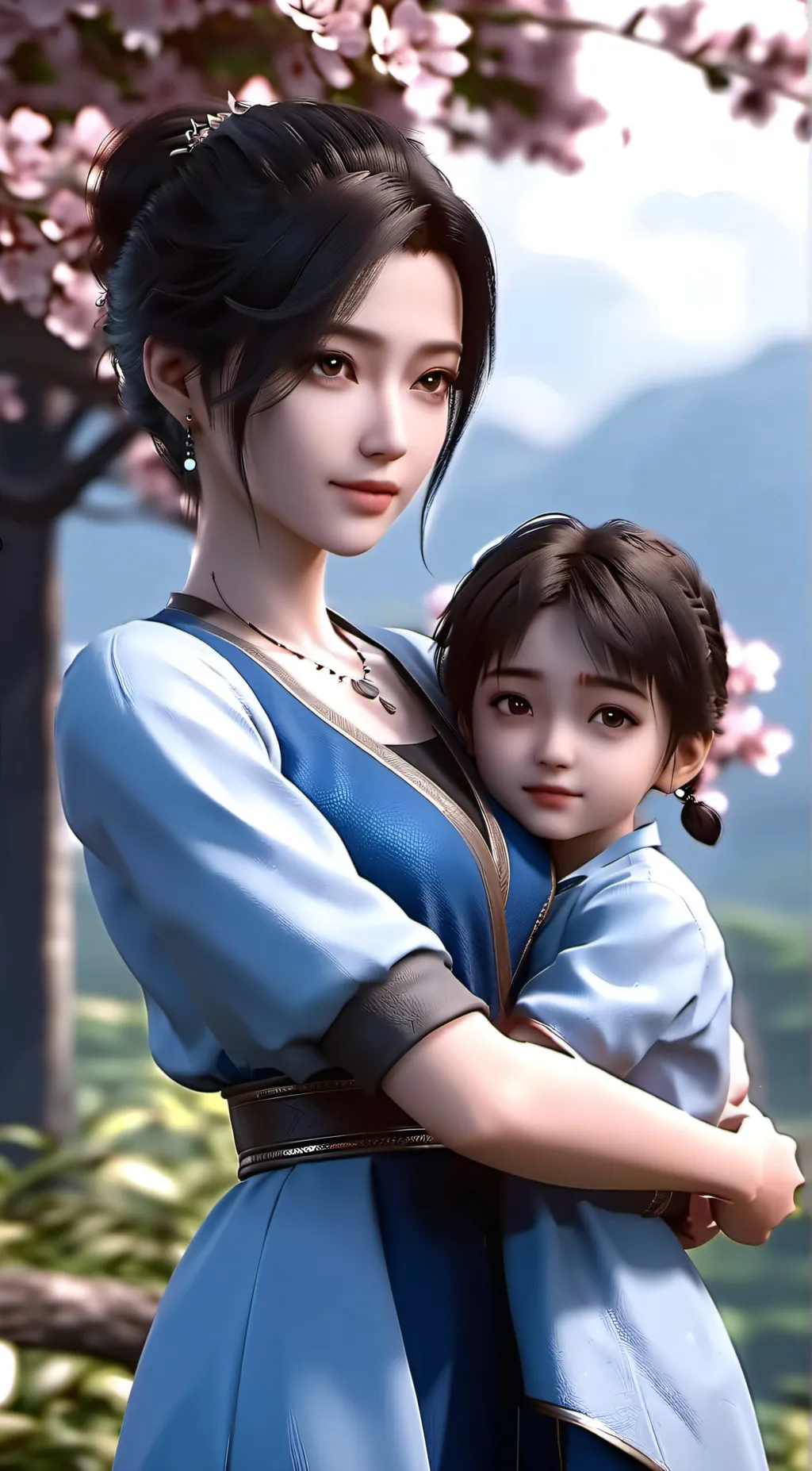 ai character: Auntie and cousin background