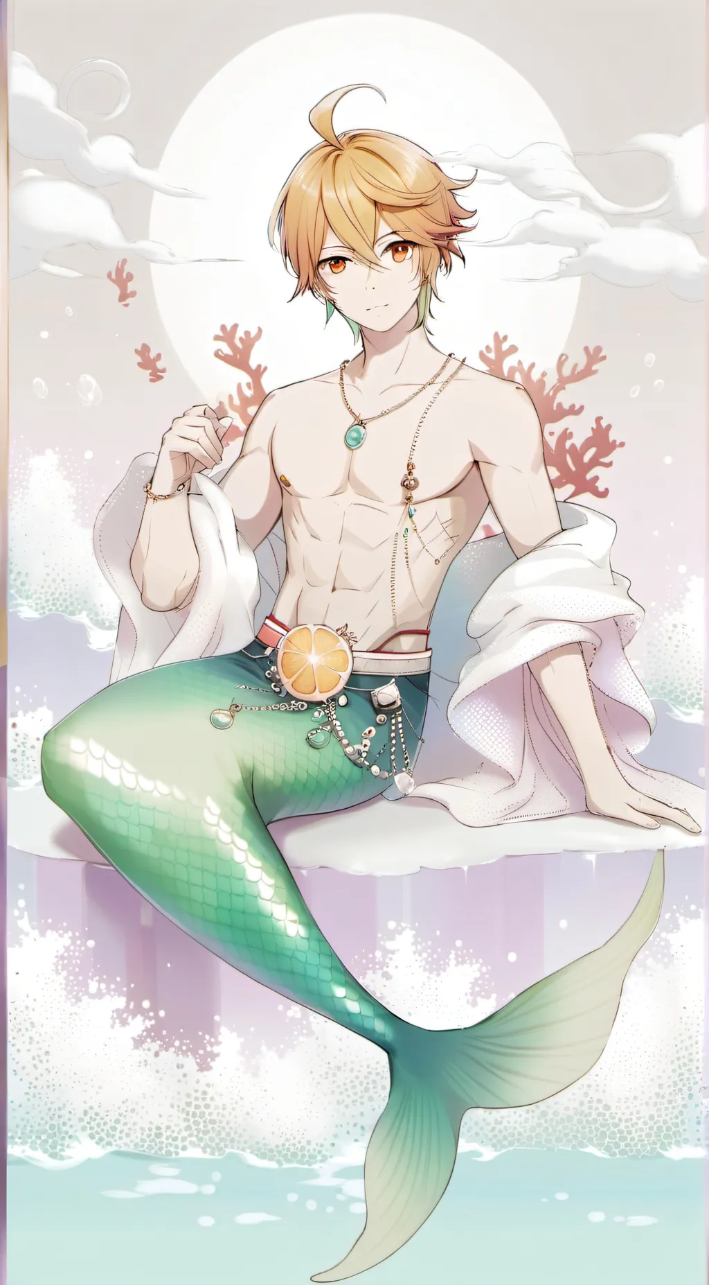ai character: Namin(ver. merman) background