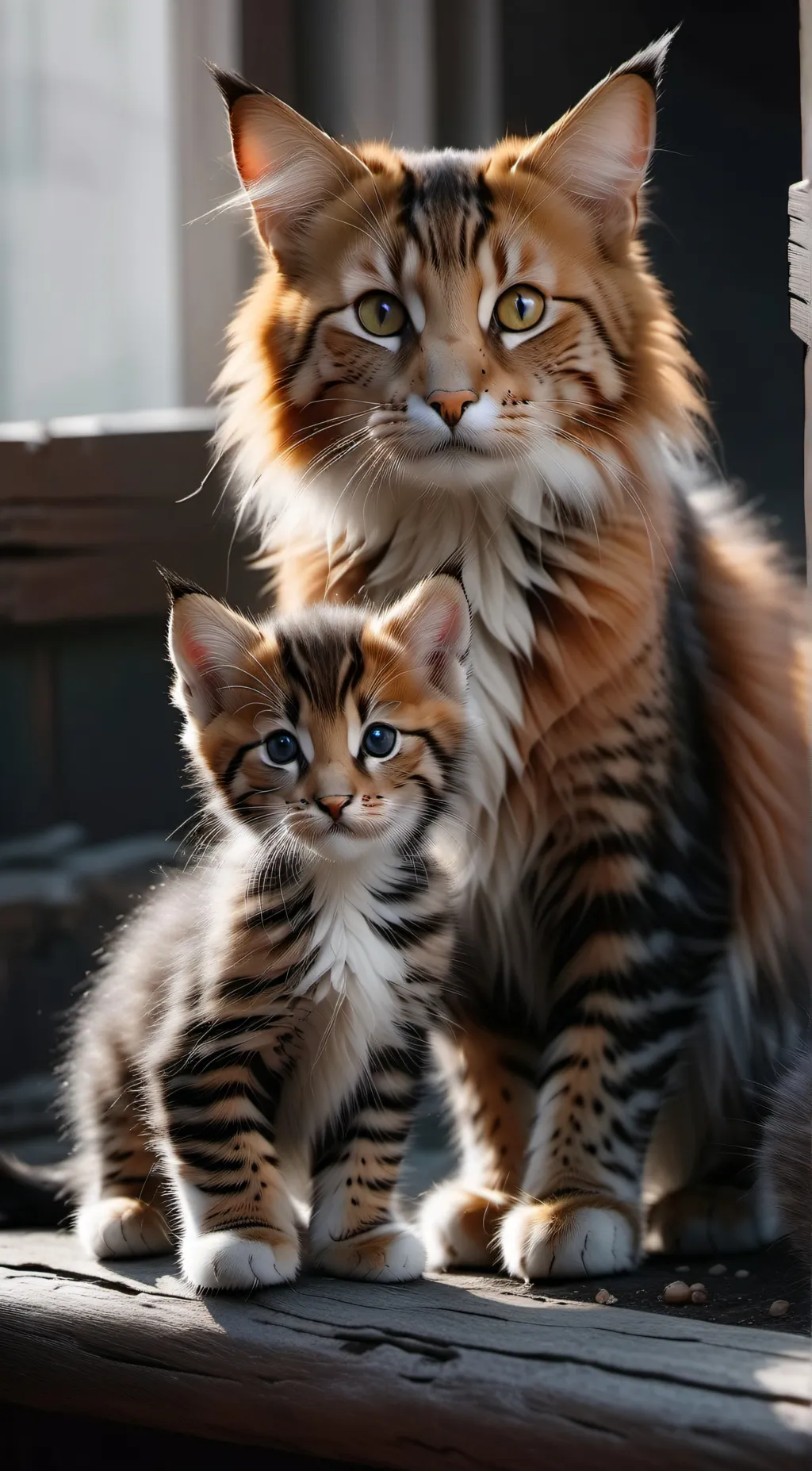 ai character: mama cat  background