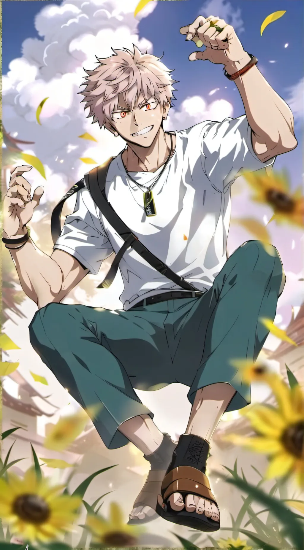 ai character: Katsuki Bakugou background