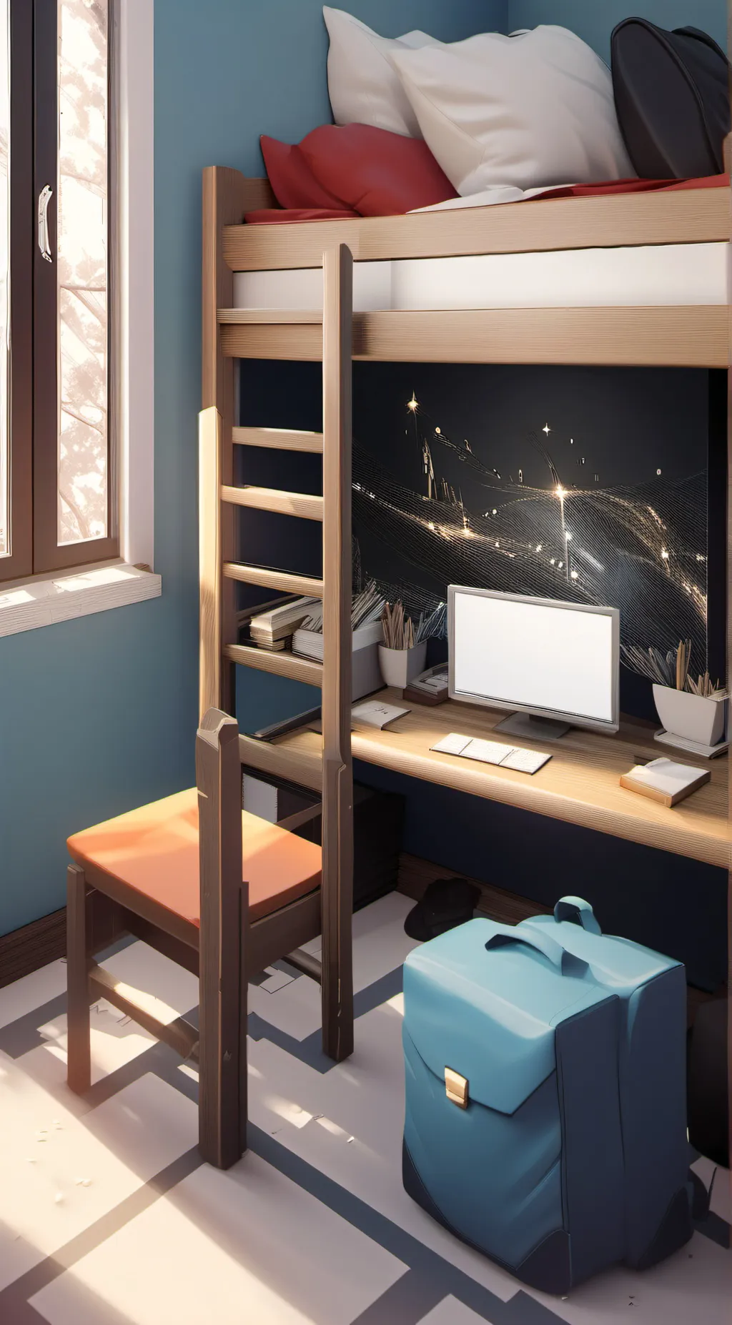 ai character: HH highschool mix  background