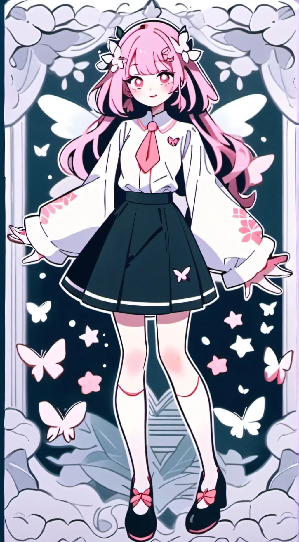 ai character: Miss Happi  background