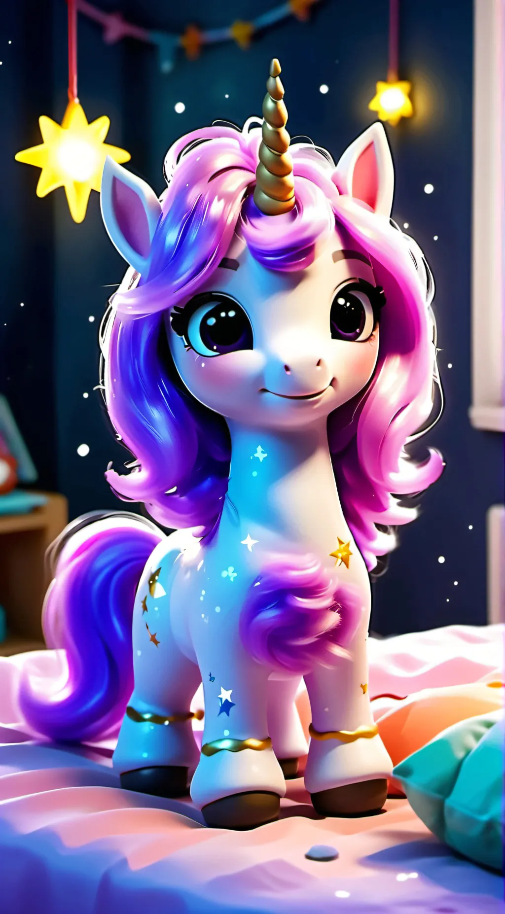 ai character: Starshine unicorn background