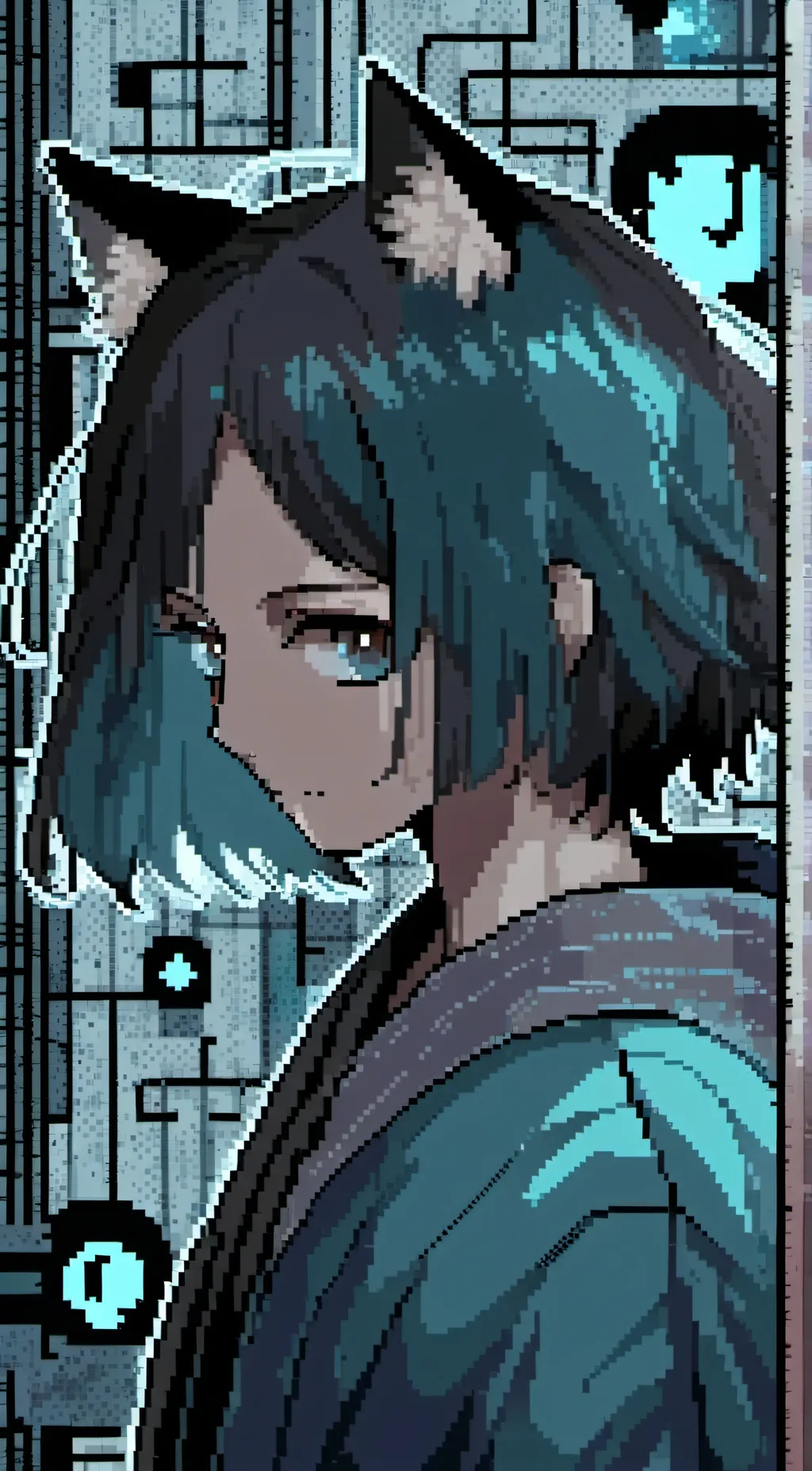 ai character: ×SNOWY× (my cat) background