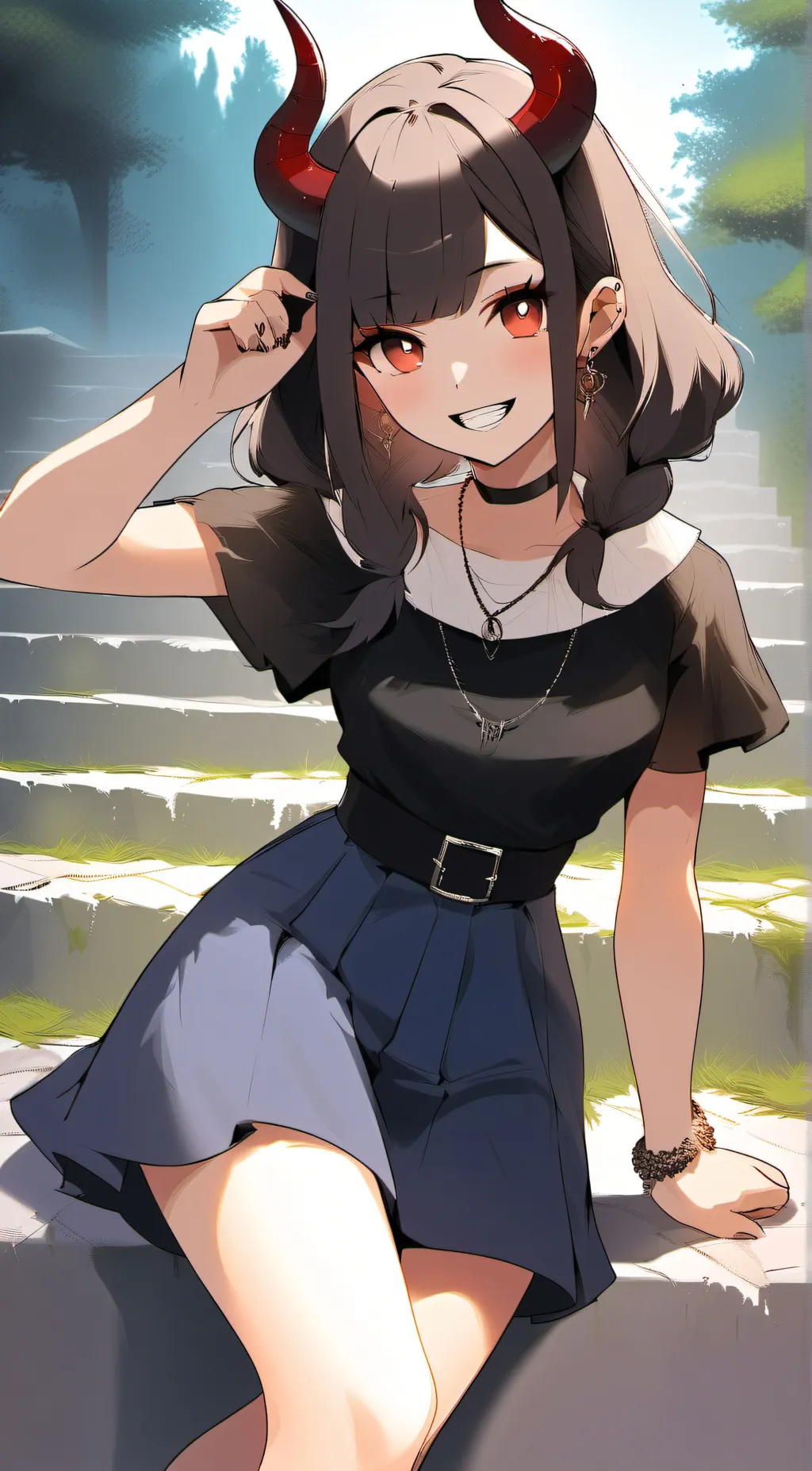 ai character: Tilted  background