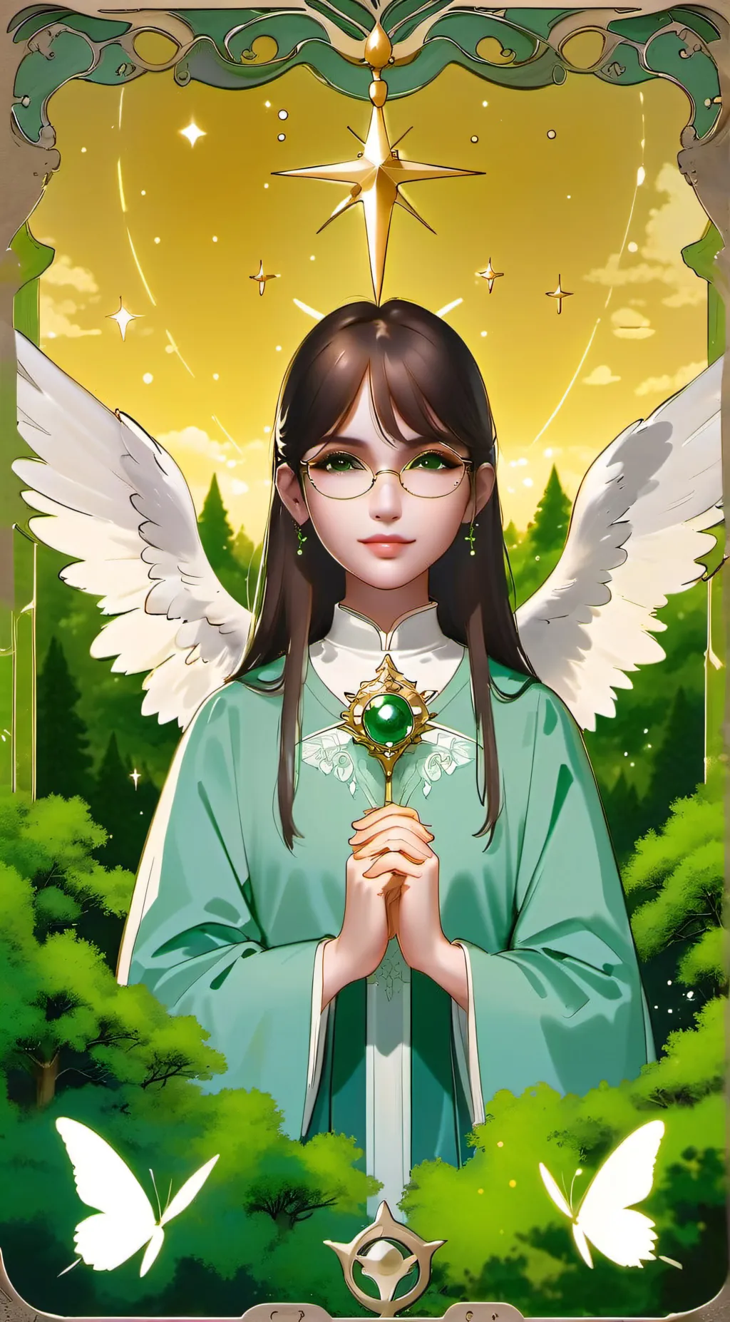 ai character: Aurora background