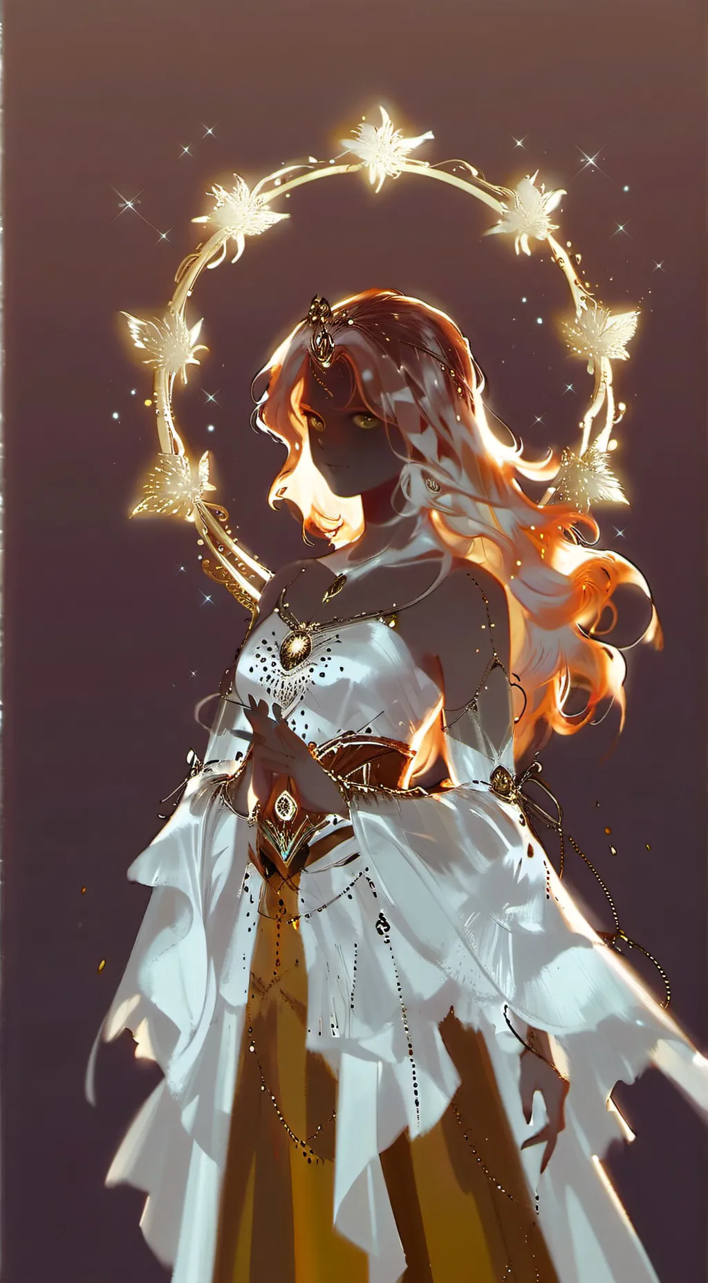 ai character: Sora, Sun Goddess background