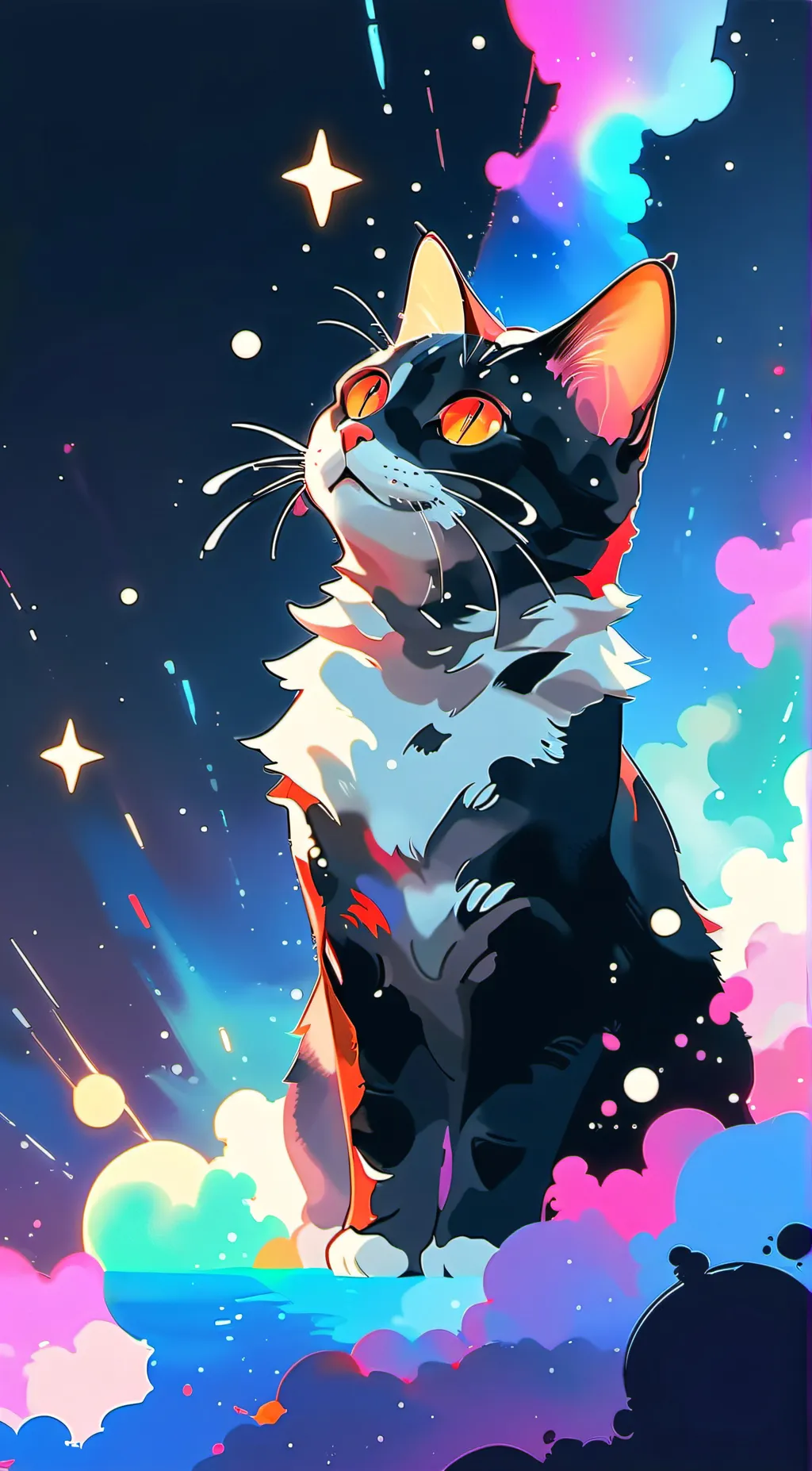 ai character: Galaxy of love background