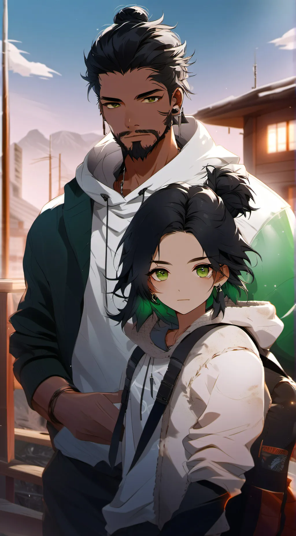 ai character: Louis and James  background