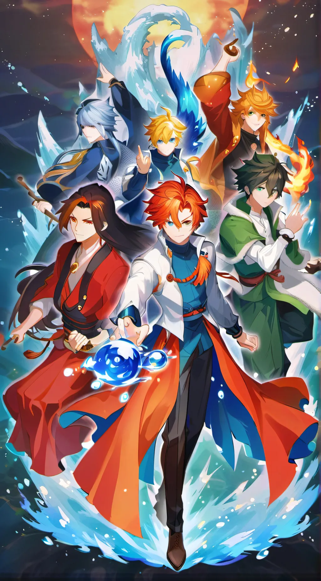 ai character: The elements background