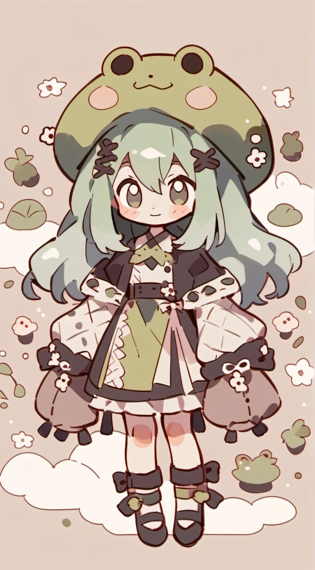 ai character: Tsuyu as a kid background