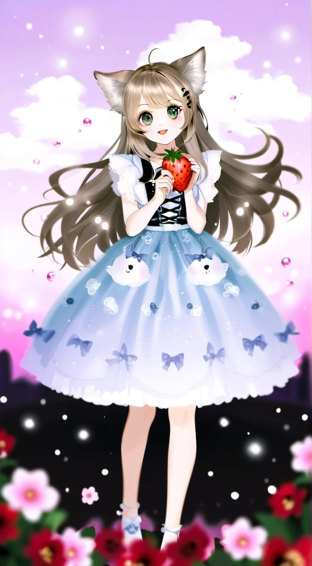 ai character: Lilac background