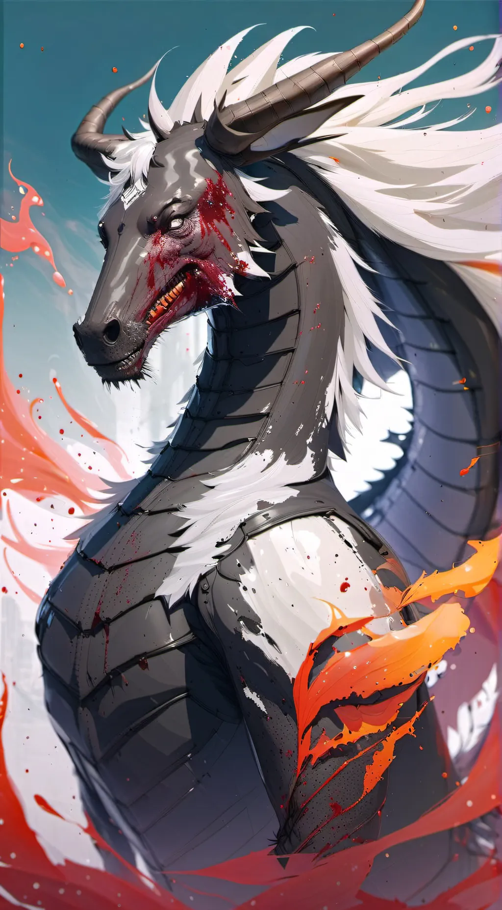 ai character: black goo disease background