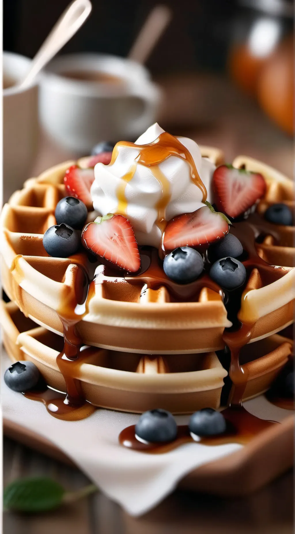 ai character: Waffle background