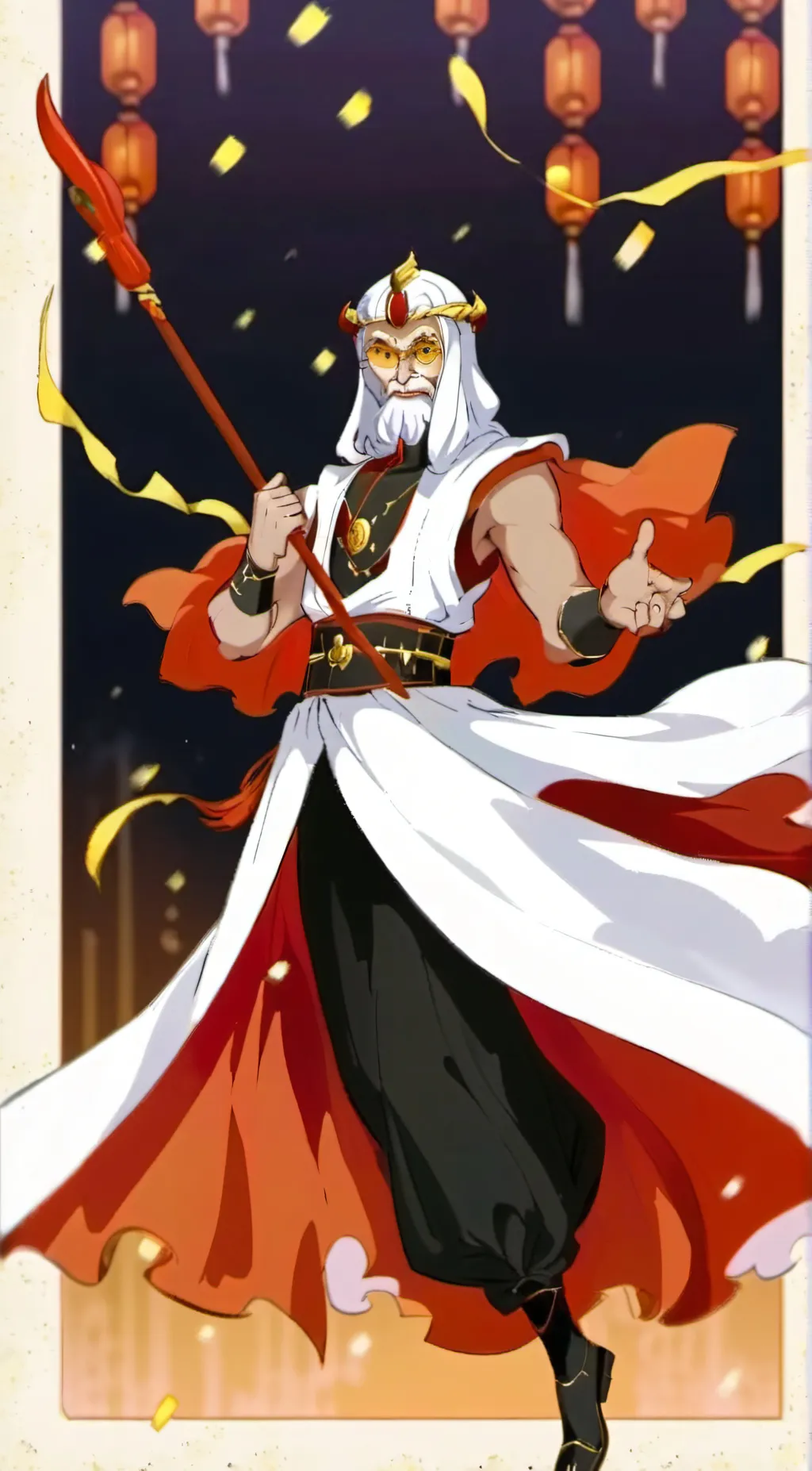 ai character: Orange  background