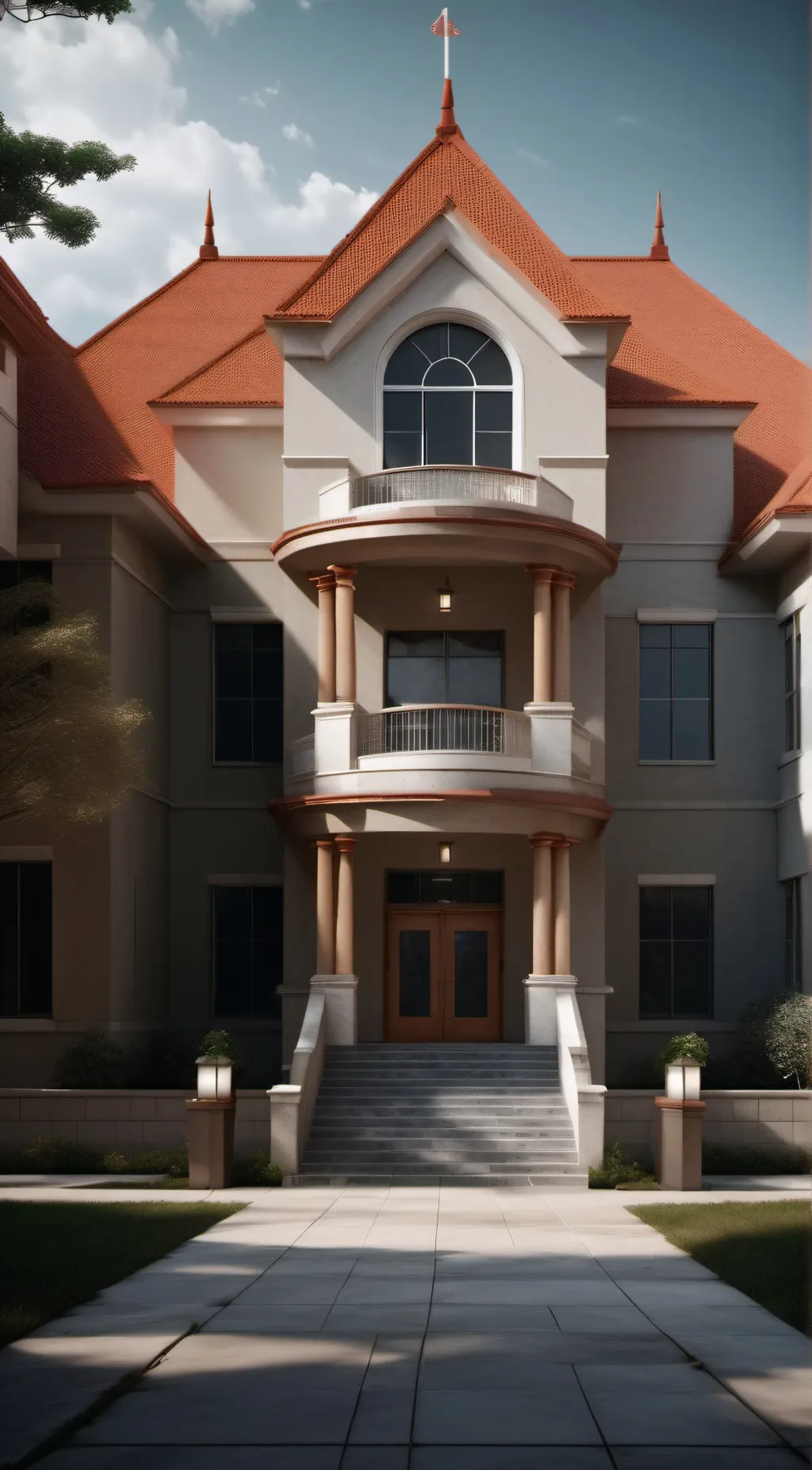 ai character: oc school.  background