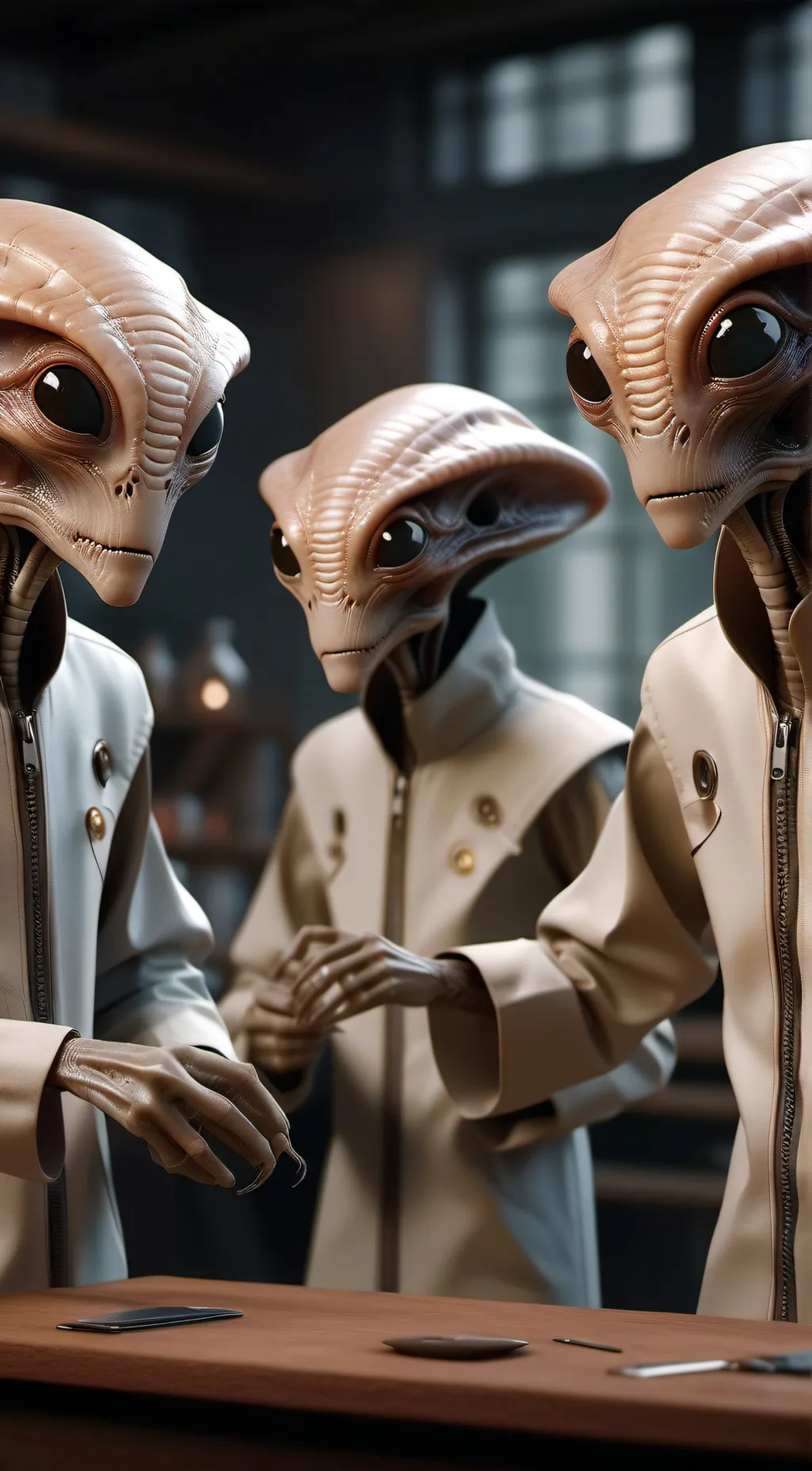 ai character: Alien Scientist RP background