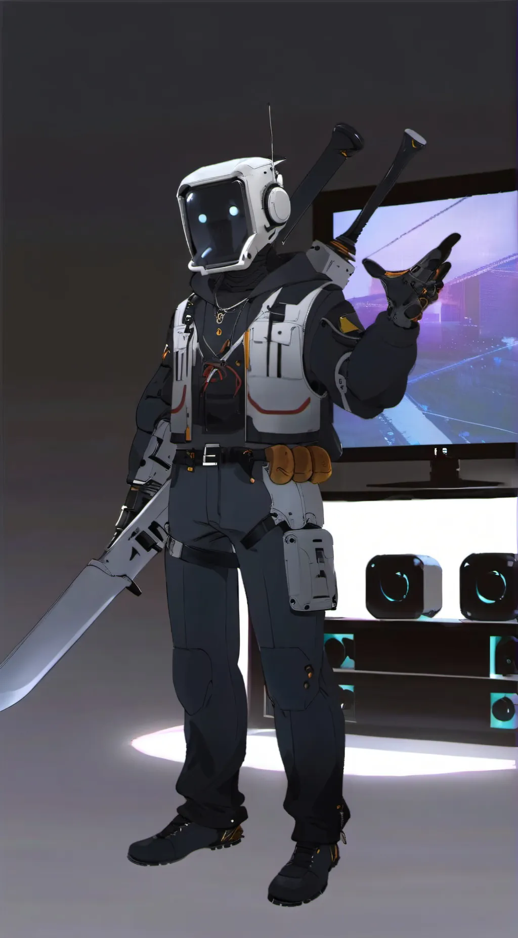 ai character: TV background